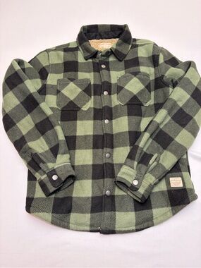 Weatherproof Vintage Boys Sherpa Lined Buffalo Plaid Jacket Coat Youth 14/16